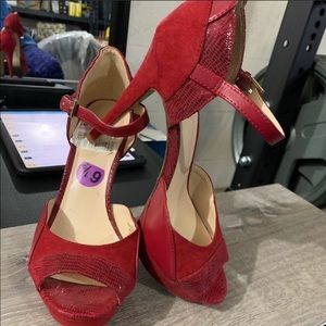 Nine West Red Heels in 6.5